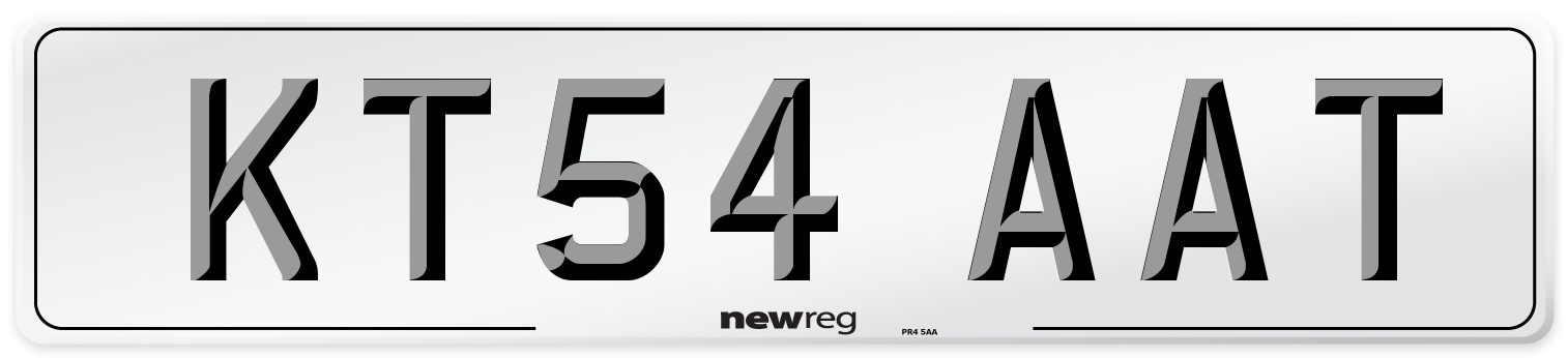 KT54 AAT Number Plate from New Reg